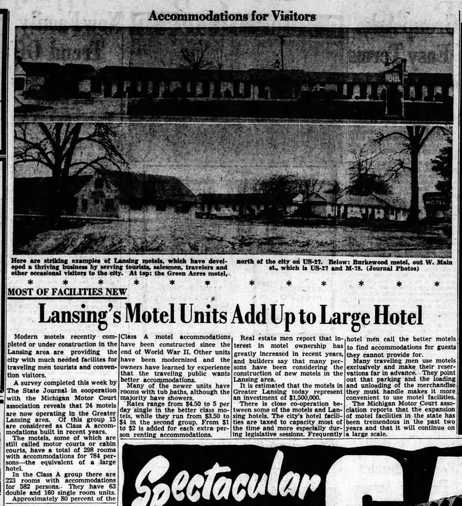 Green Acres Motel - Apr 12 1953 Article
